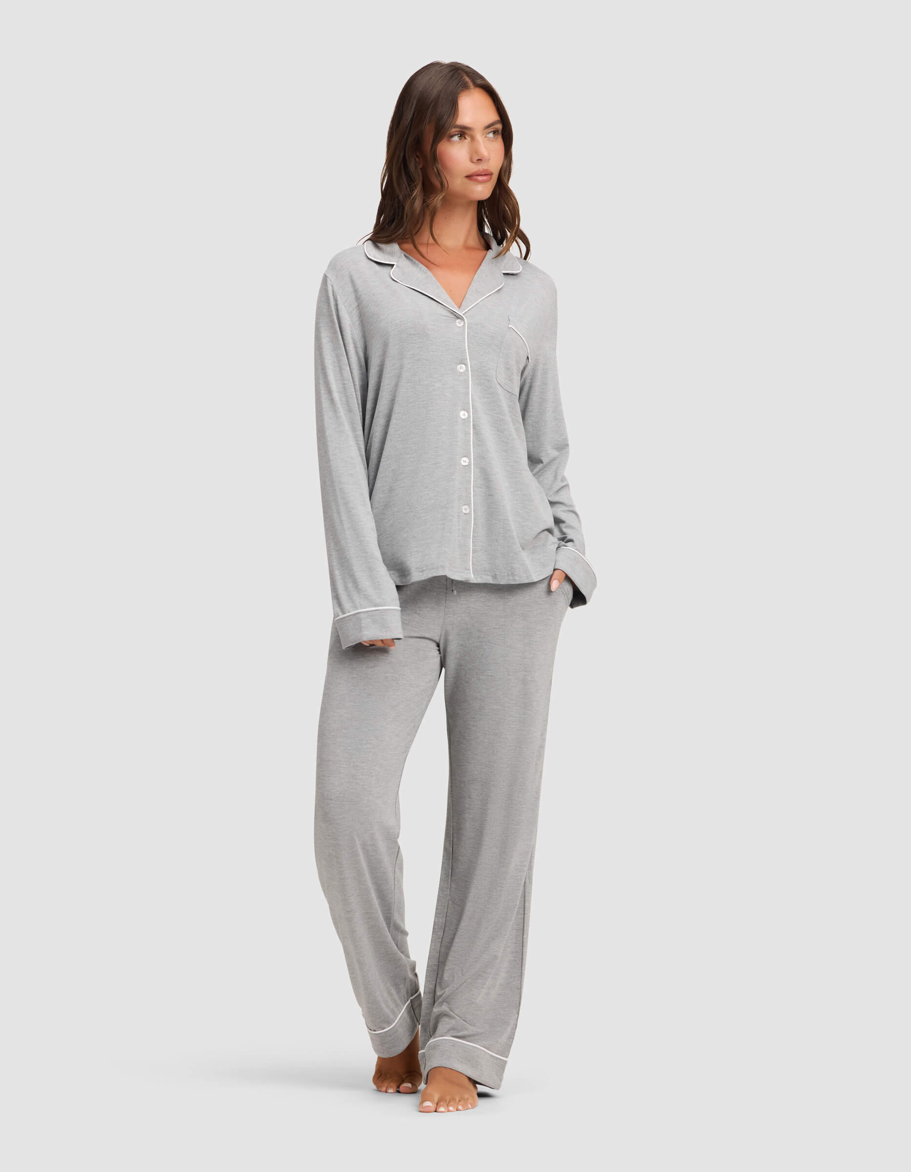 Women's Bamboo Stretch-Knit Long Sleeve Pajama Set - Image 33