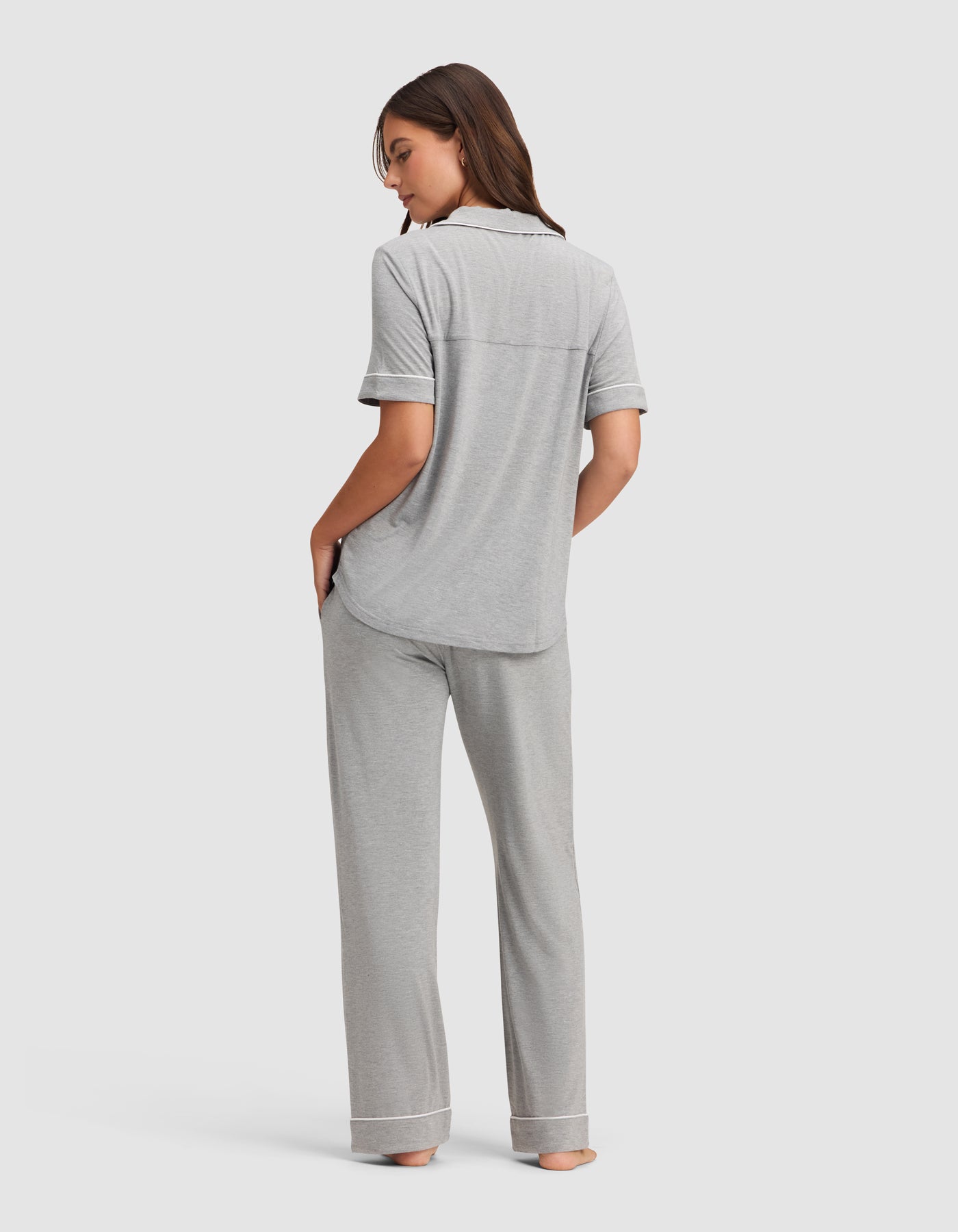 Women's Bamboo Stretch-Knit Short Sleeve & Pant Pajama Set - Image 30
