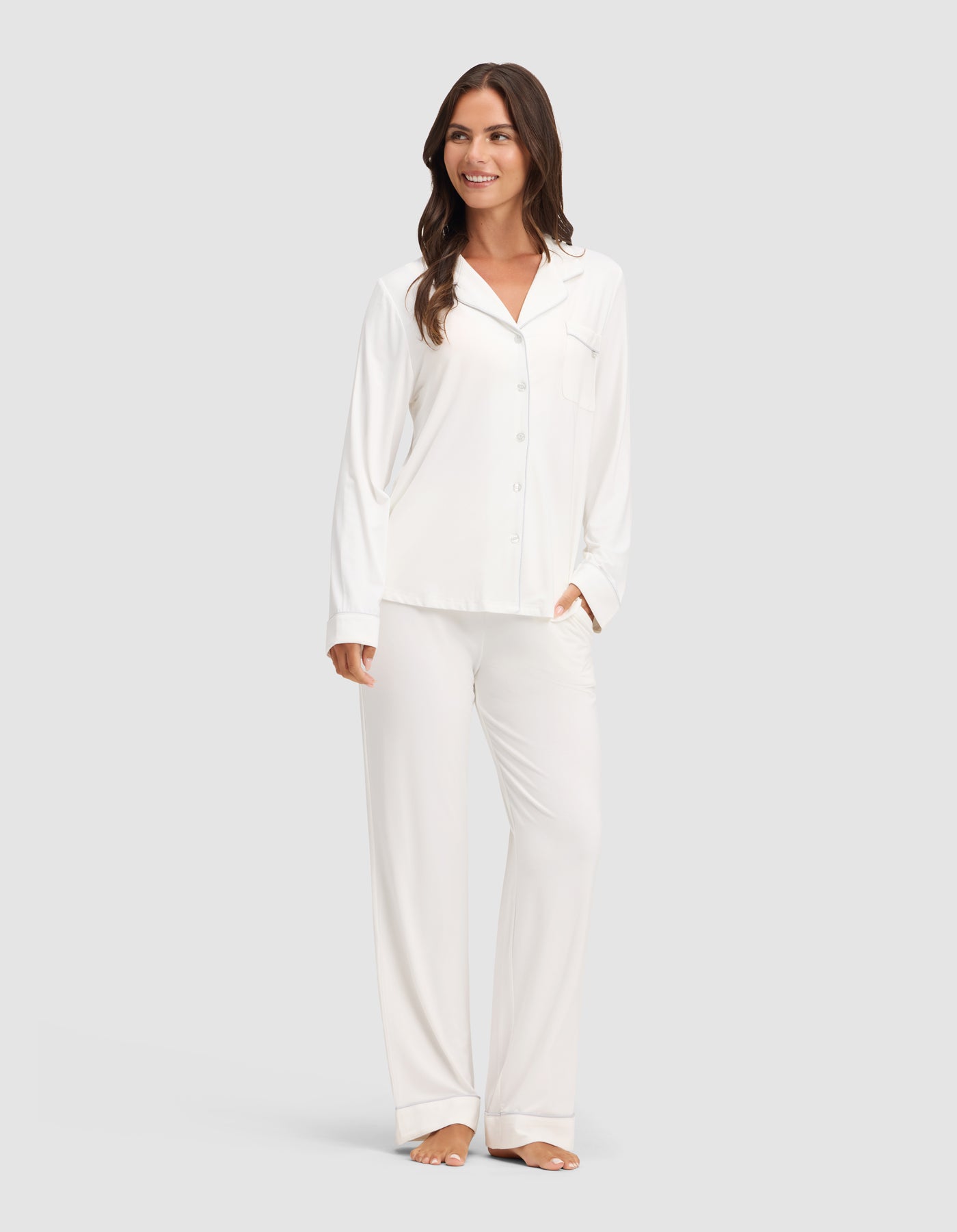 Women's Bamboo Stretch-Knit Long Sleeve Pajama Set - Image 41