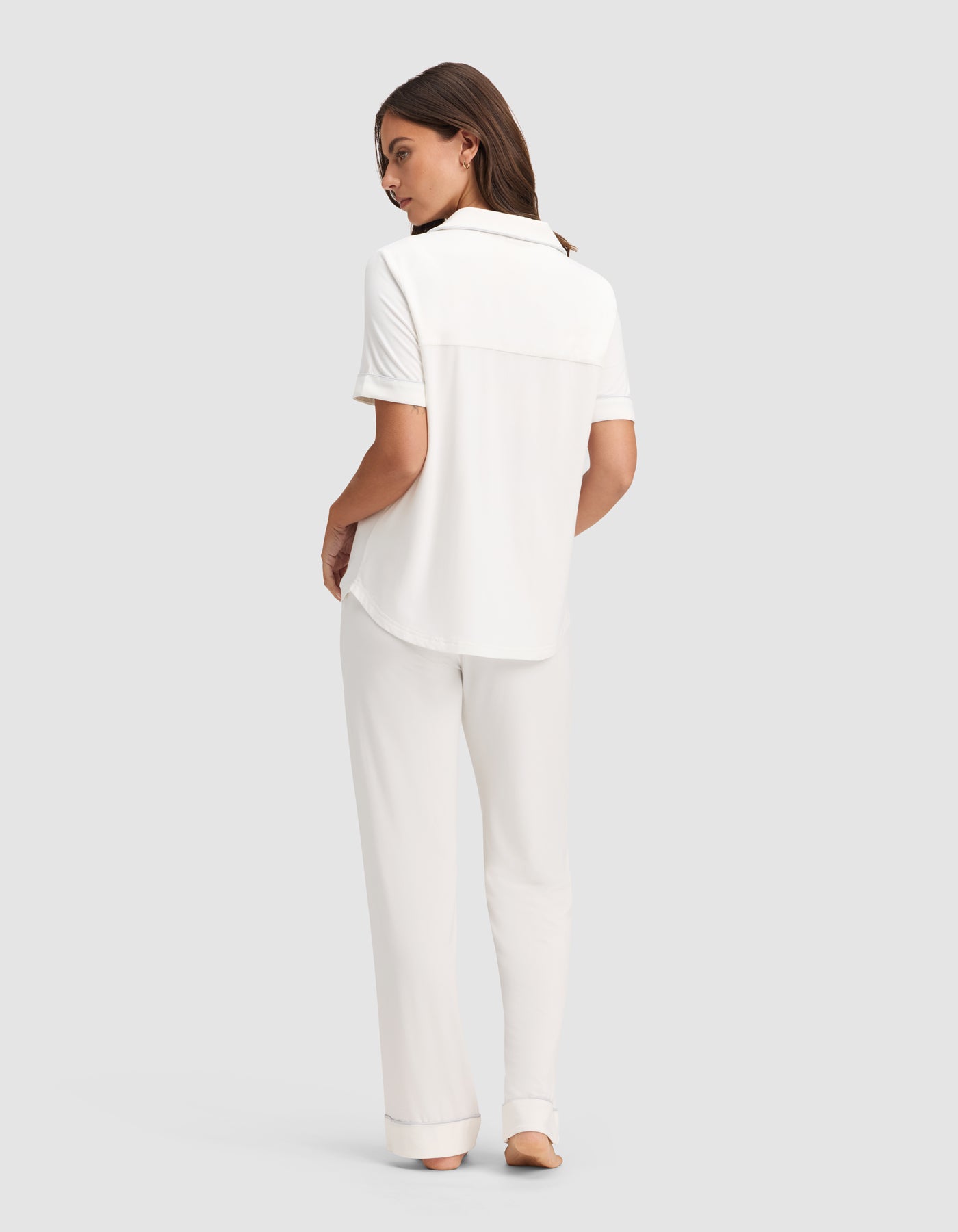 Women's Bamboo Stretch-Knit Short Sleeve & Pant Pajama Set - Image 19