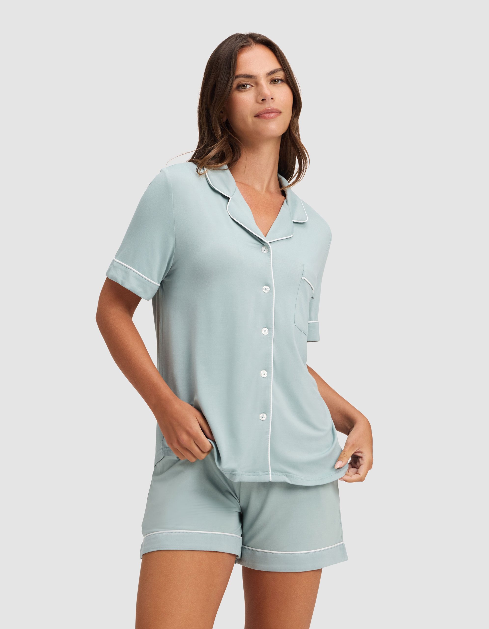 Women's Bamboo Stretch-Knit Short Sleeve Pajama Set - Image 26