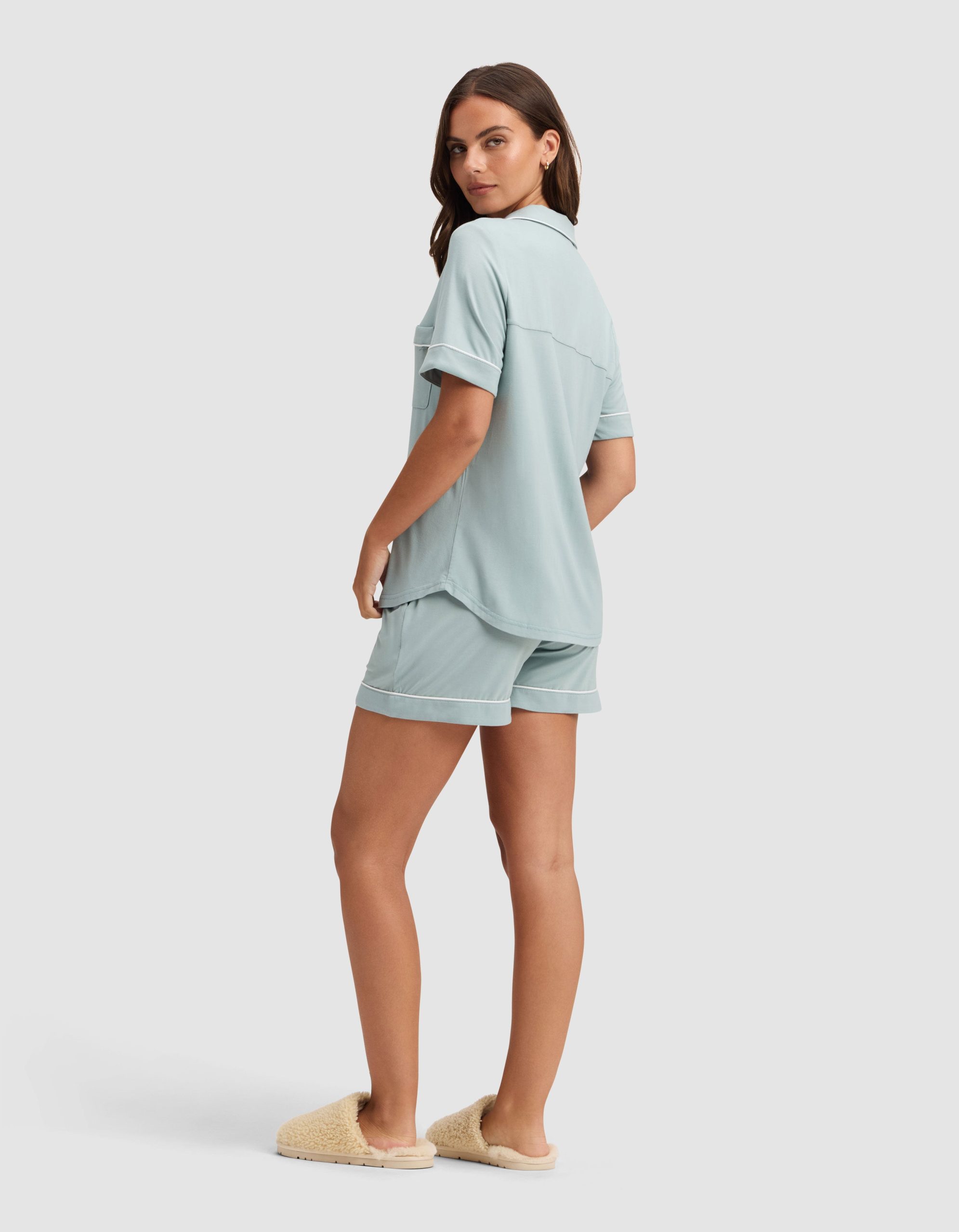Women's Bamboo Stretch-Knit Short Sleeve Pajama Set - Image 25