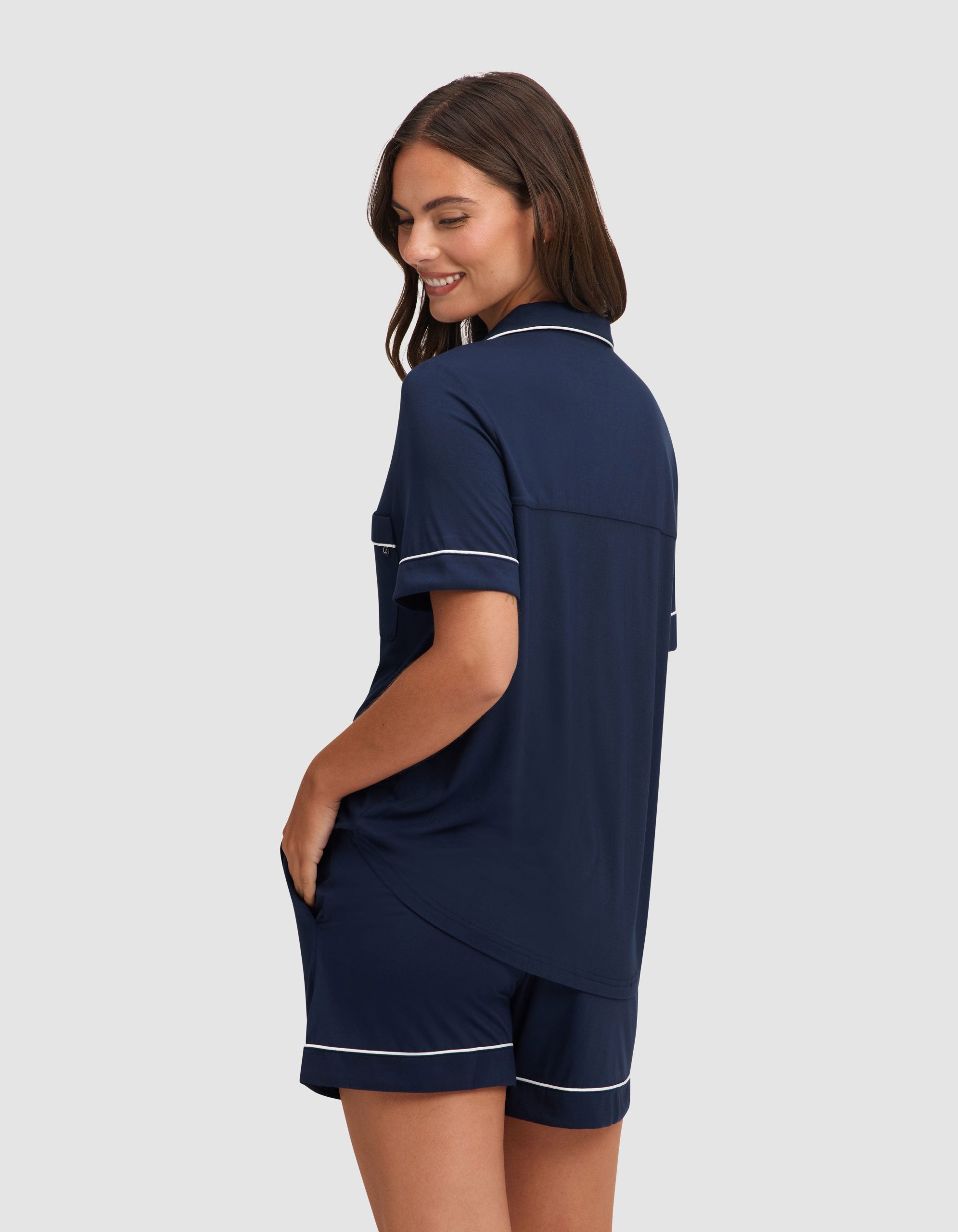 Women's Bamboo Stretch-Knit Short Sleeve Pajama Set - Image 39