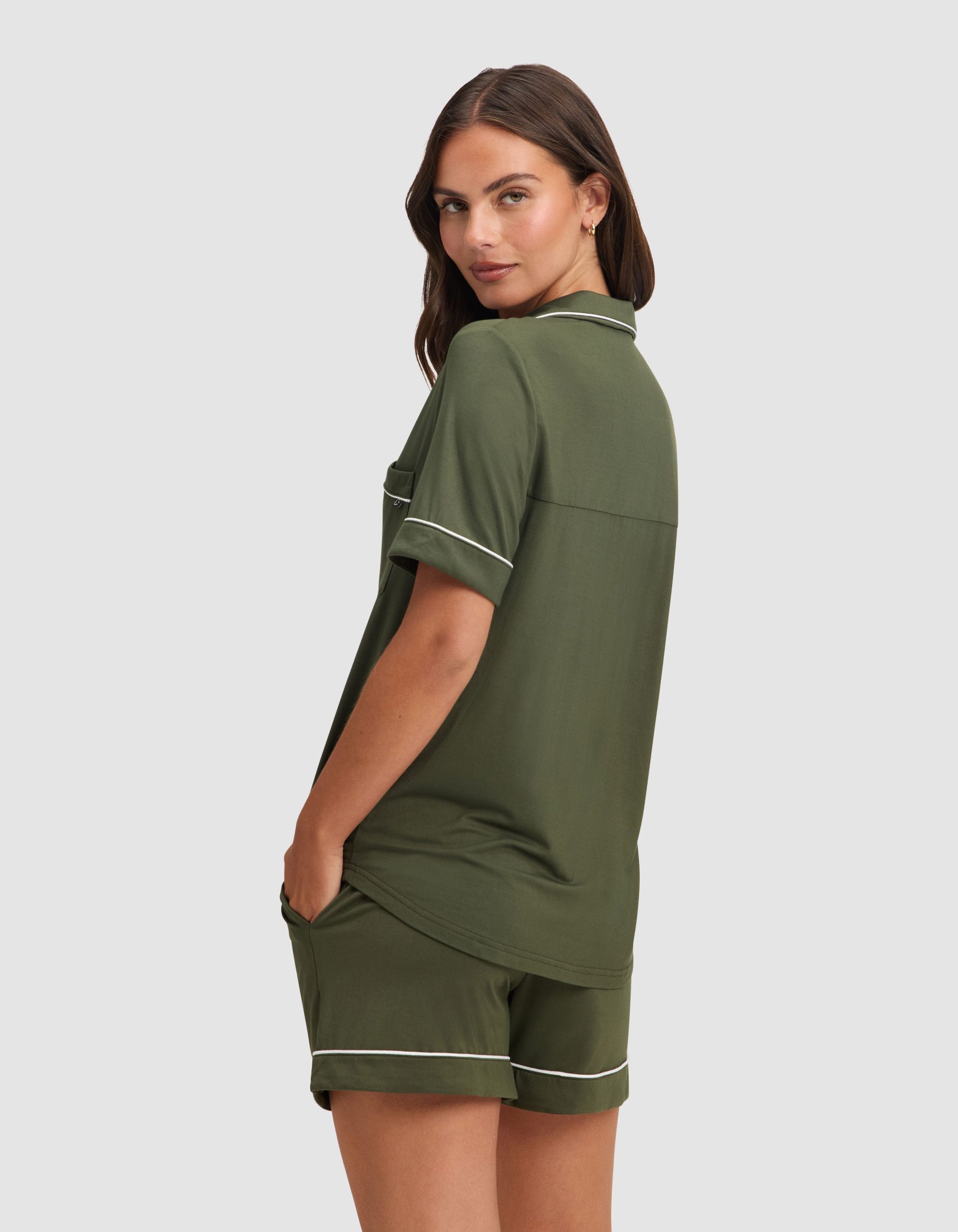 Women's Bamboo Stretch-Knit Short Sleeve Pajama Set - Image 44