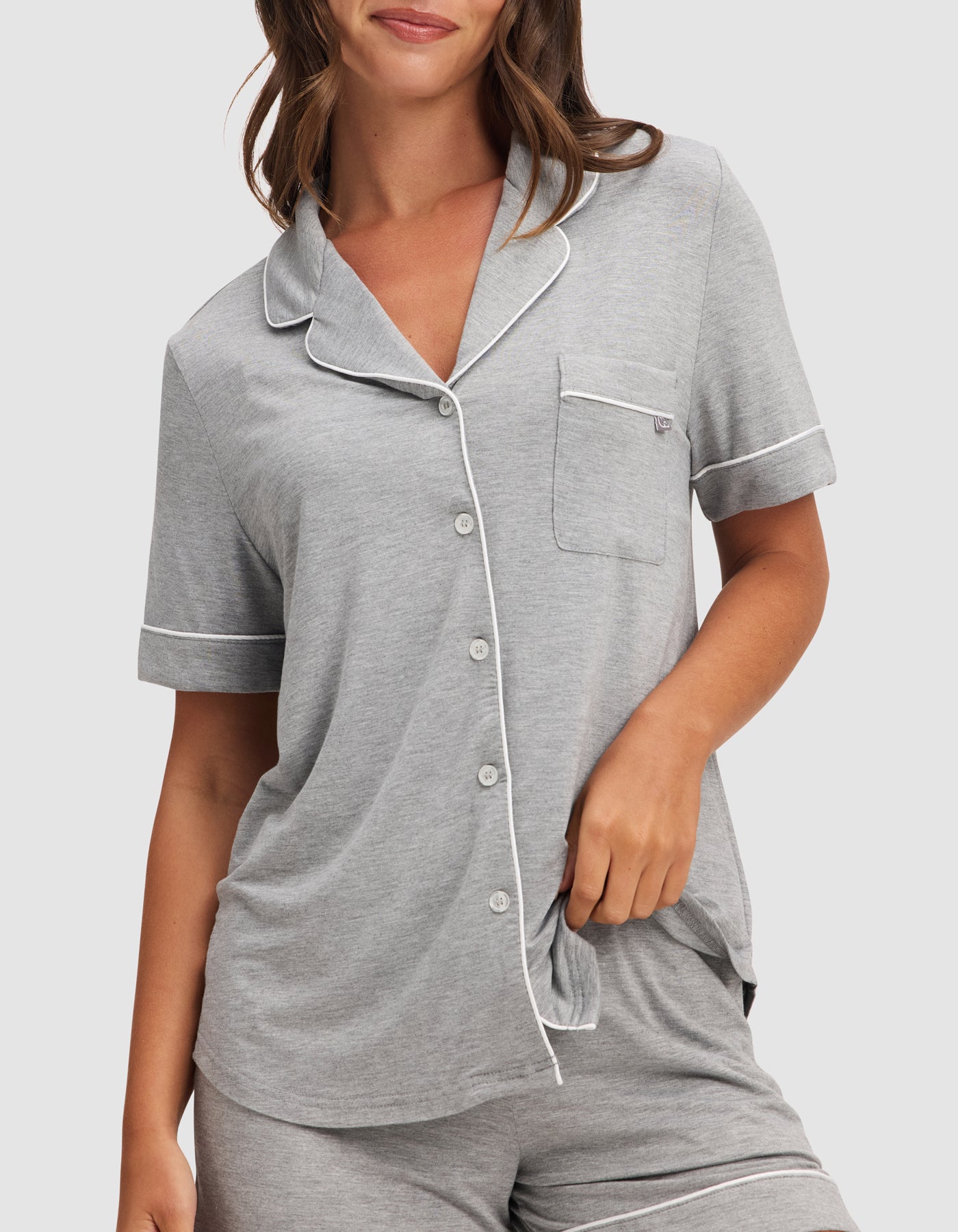 Women's Bamboo Stretch-Knit Short Sleeve Pajama Top - Image 24