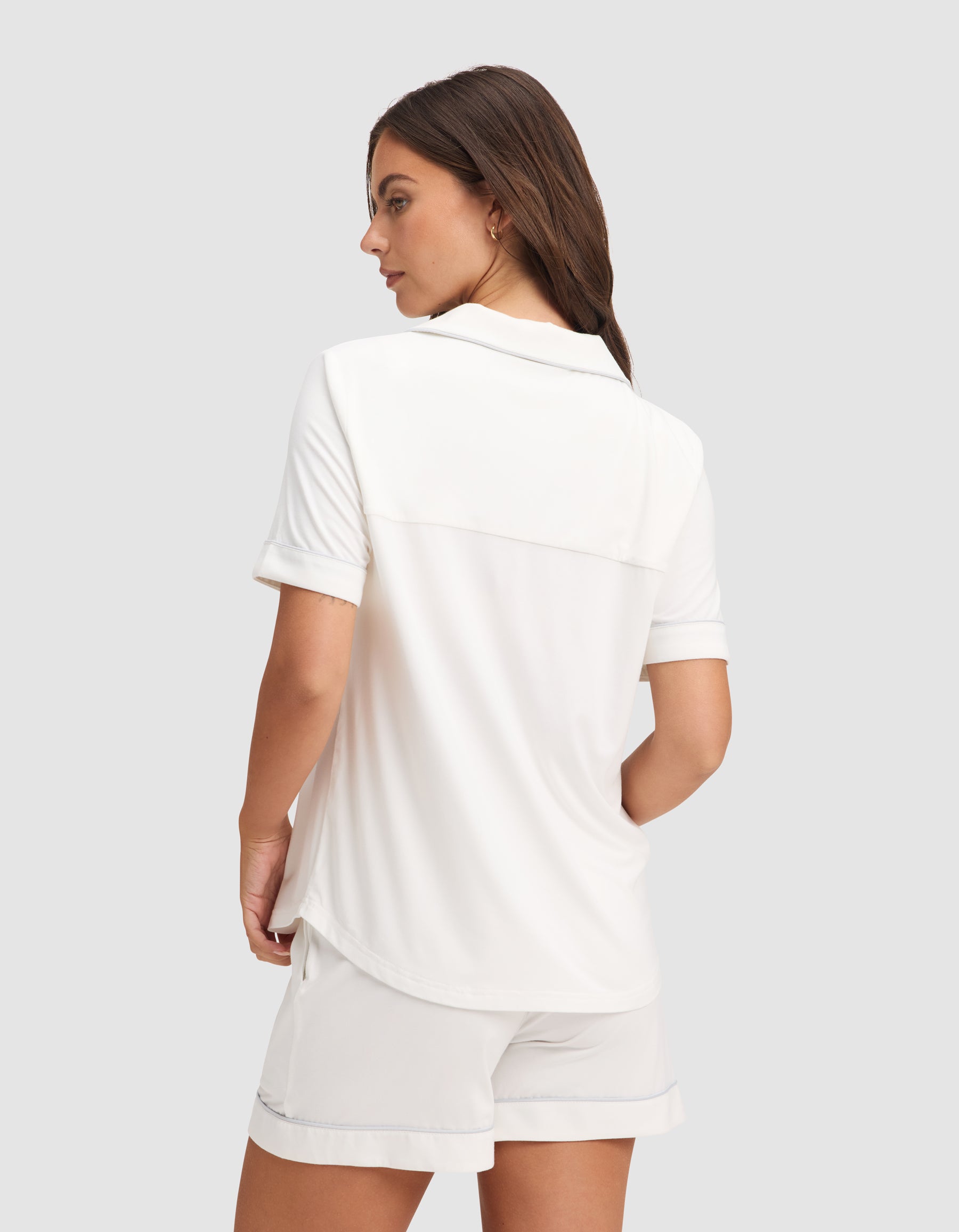 Women's Bamboo Stretch-Knit Short Sleeve Pajama Top - Image 8