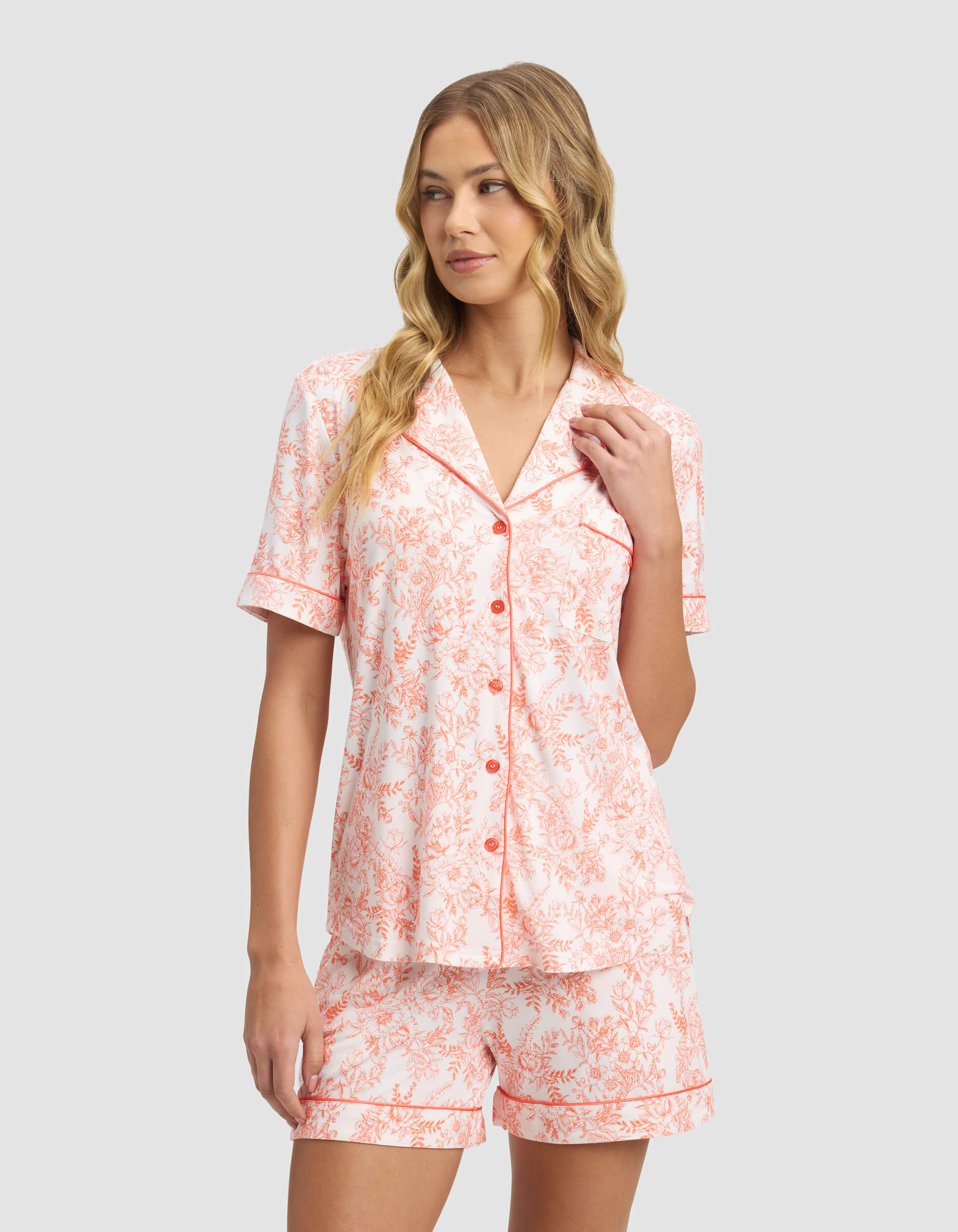 Women's Bamboo Stretch-Knit Short Sleeve Pajama Set - Image 78