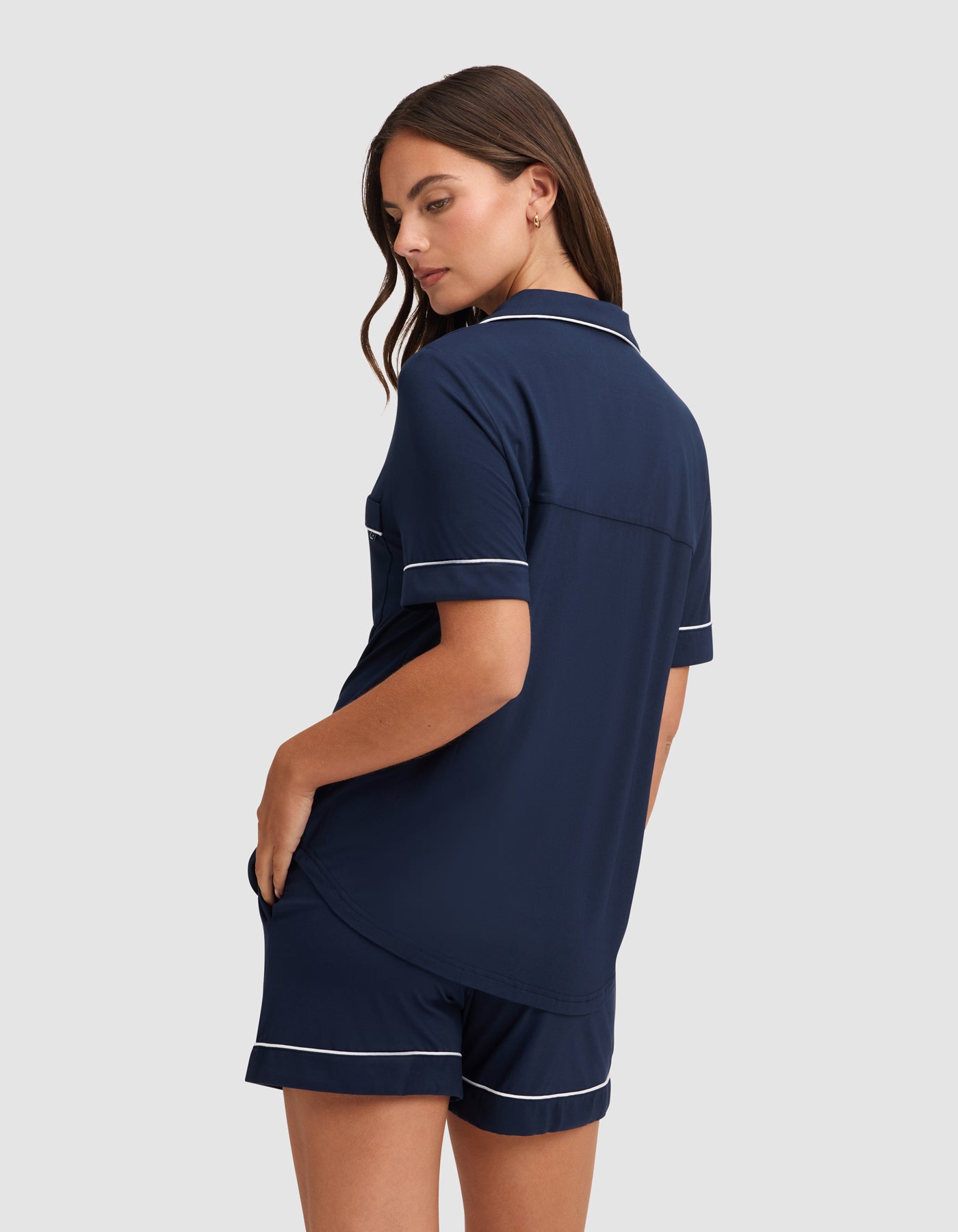 Women's Bamboo Stretch-Knit Short Sleeve Pajama Top - Image 14