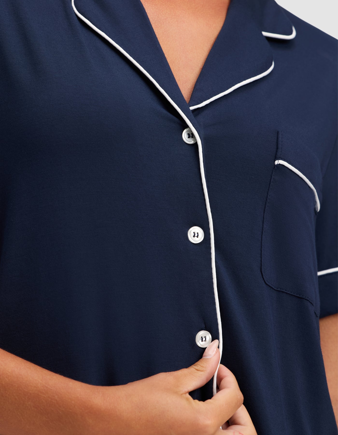 Women's Bamboo Stretch-Knit Short Sleeve Pajama Top - Image 17