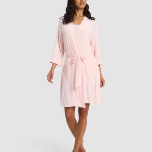 Women's Bamboo Stretch-Knit Kimono Robe