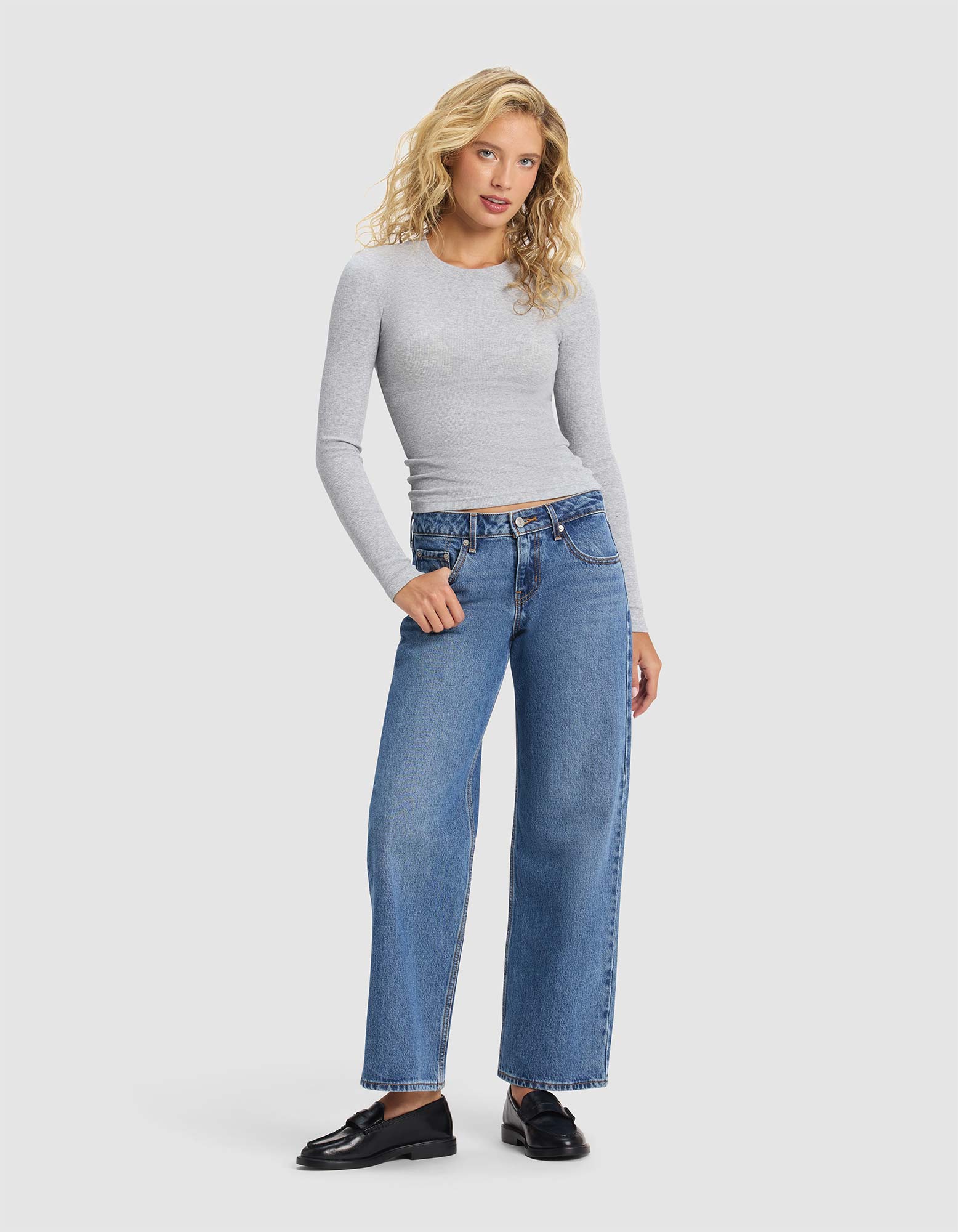 Women's Fine Ribbed Long Sleeve Tee - Image 6