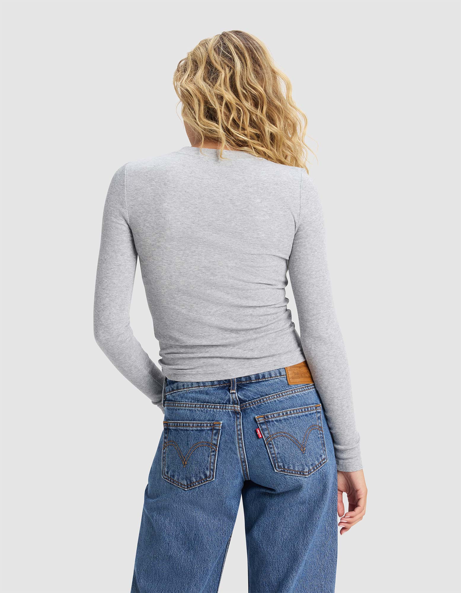 Women's Fine Ribbed Long Sleeve Tee - Image 4