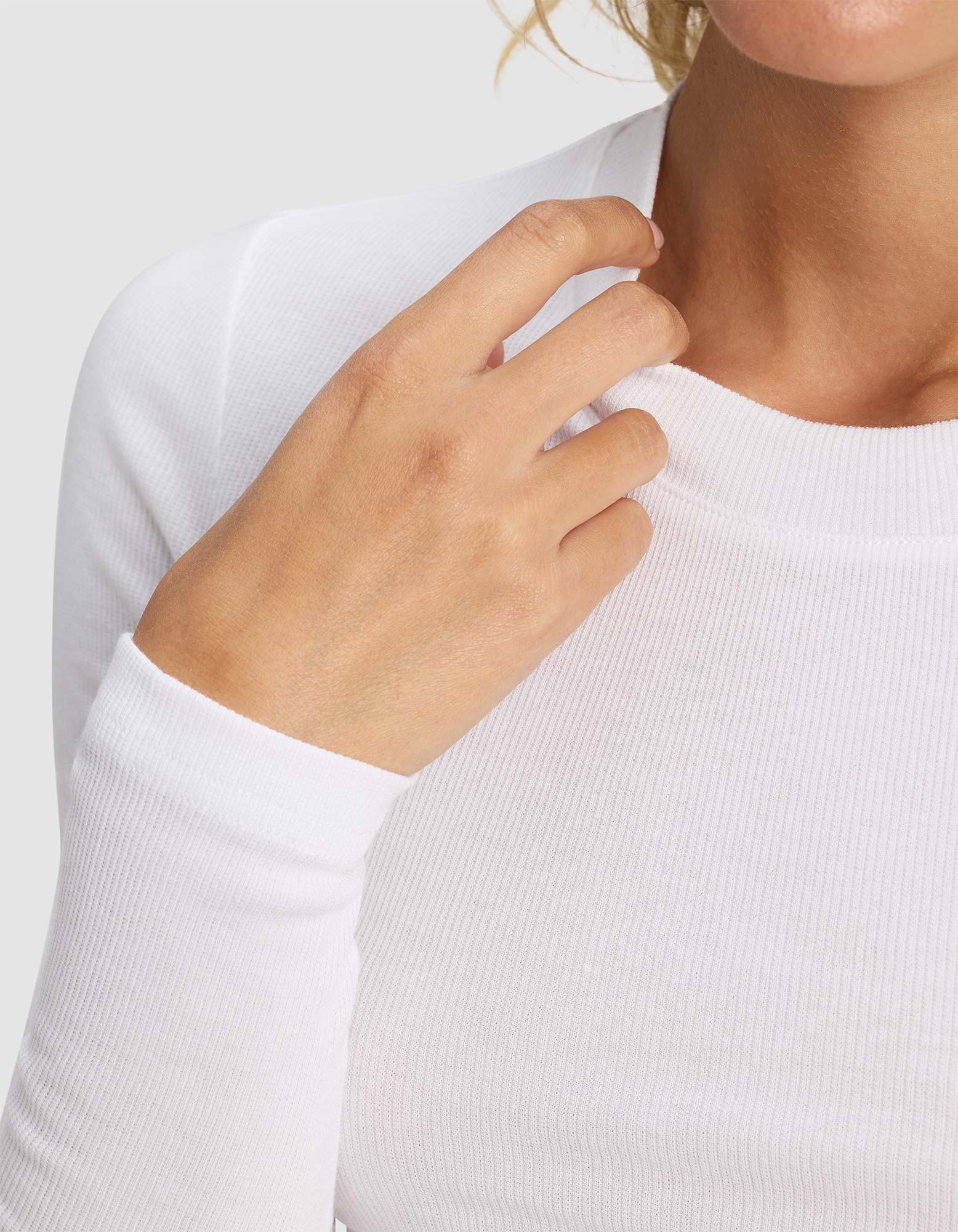 Women's Fine Ribbed Long Sleeve Tee - Image 15