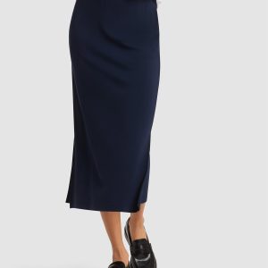 Women's Brushed Bamboo Midi Skirt
