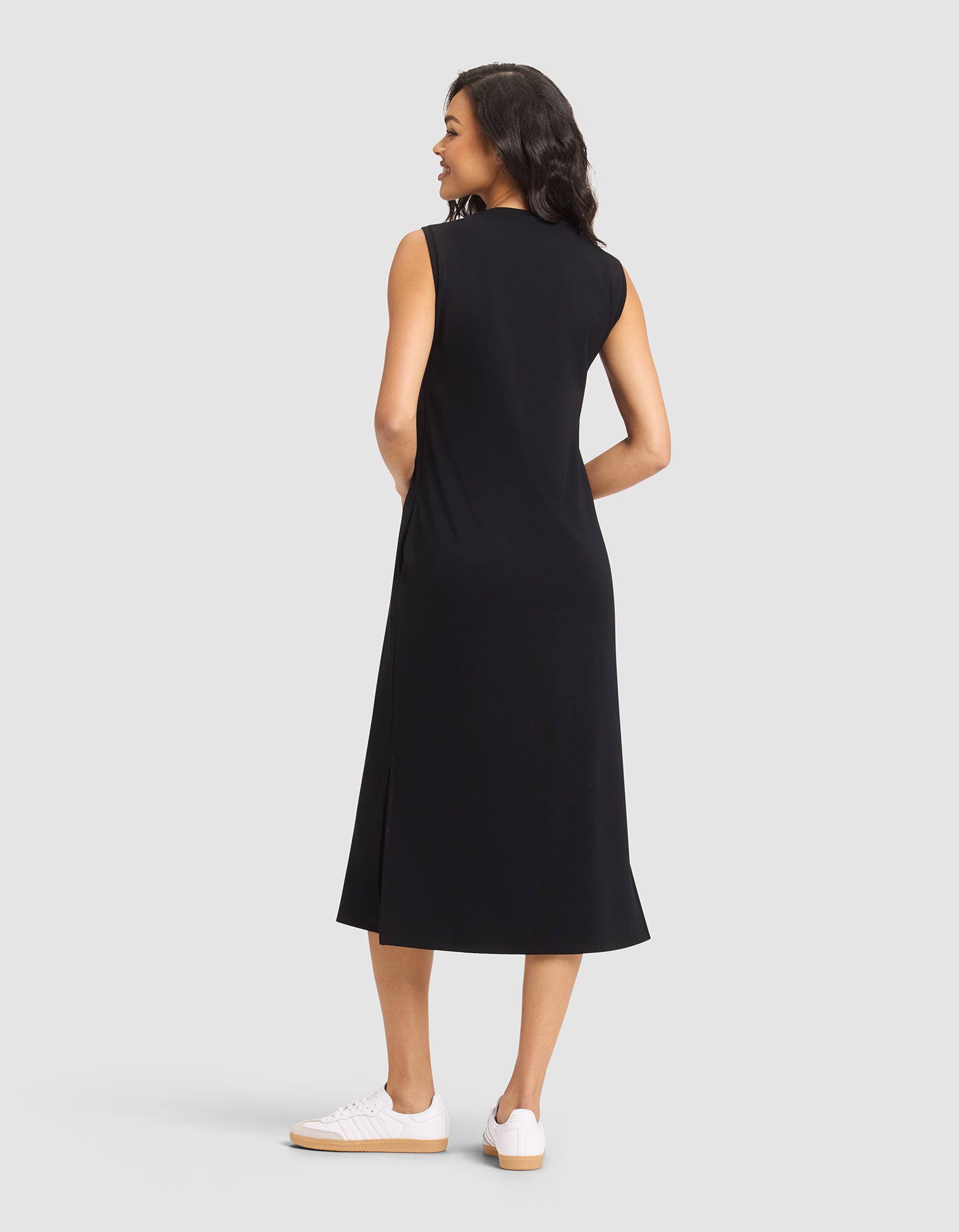 Women's Brushed Bamboo Sleeveless Midi Dress - Last Chance - Image 8
