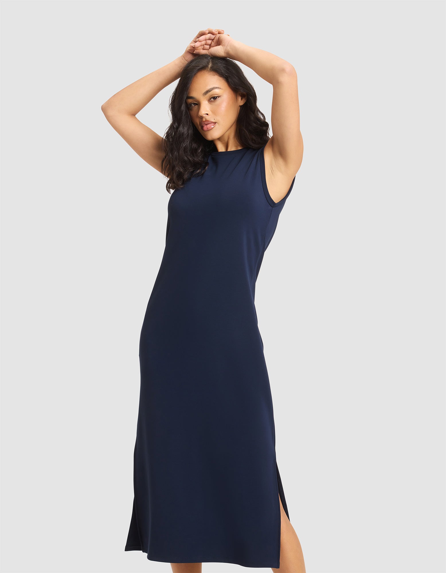 Women's Brushed Bamboo Sleeveless Midi Dress - Last Chance - Image 19