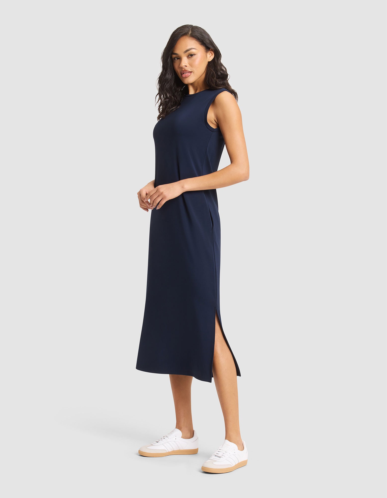 Women's Brushed Bamboo Sleeveless Midi Dress - Last Chance - Image 17