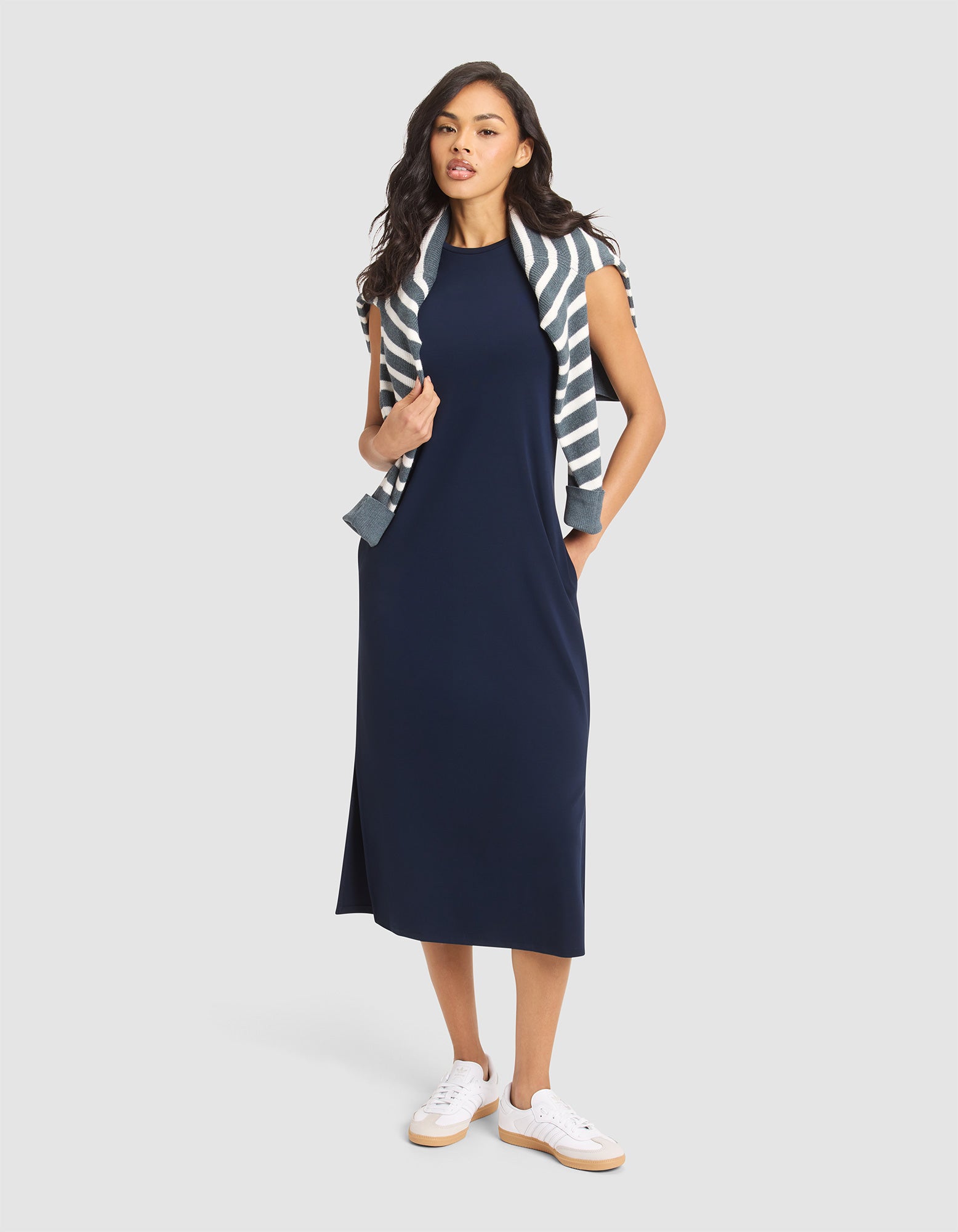 Women's Brushed Bamboo Sleeveless Midi Dress - Last Chance - Image 18