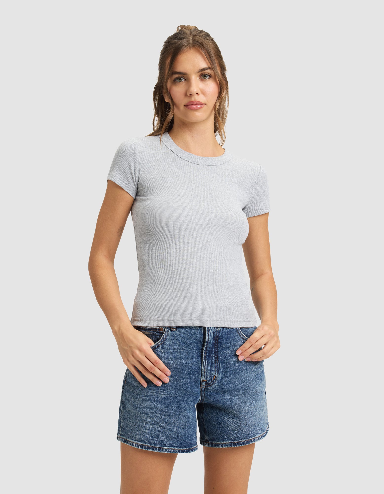 Women's Fine Ribbed Tee - Image 3