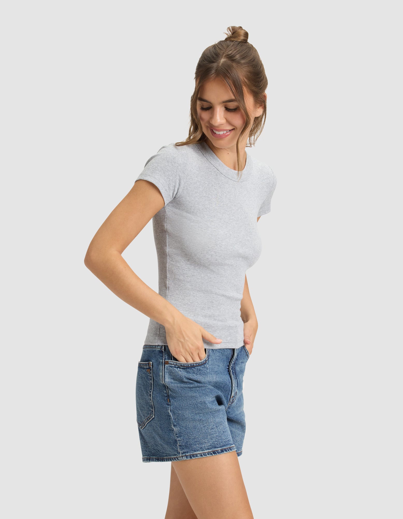 Women's Fine Ribbed Tee - Image 4