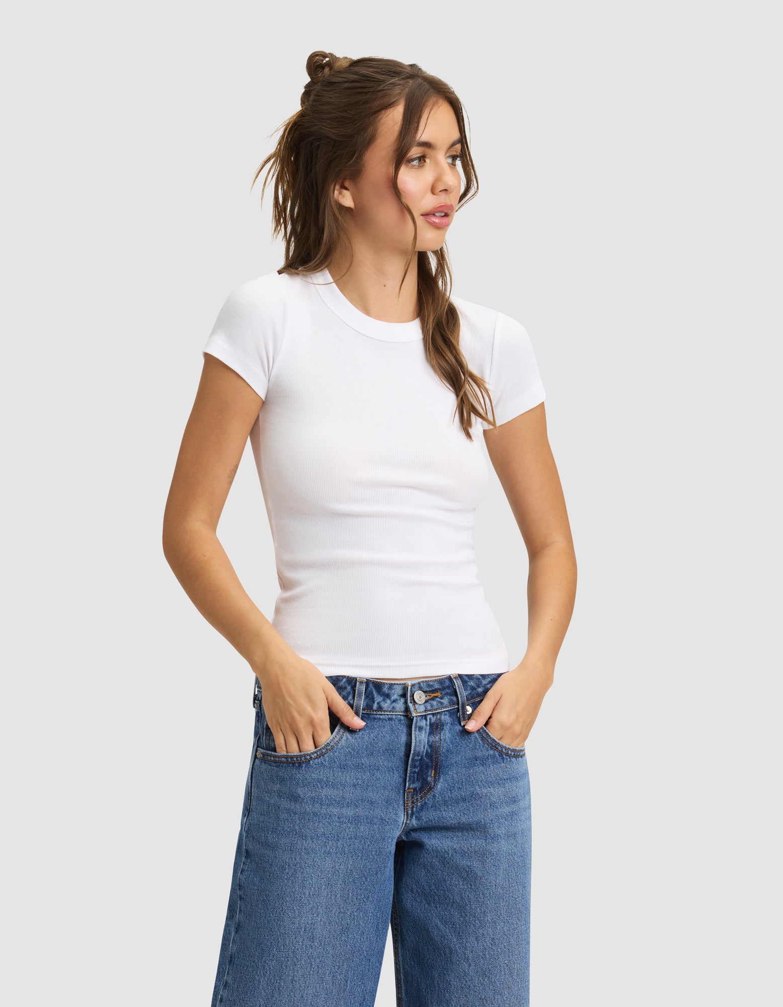Women's Fine Ribbed Tee - Image 7
