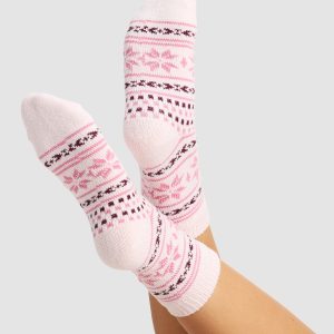Snowflake Plush Lounge Quarter Sock - Last Chance